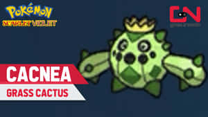 Cacnea，一個草系仙人掌寶可夢，戴著皇冠。 — 火影忍者海報 壁紙
