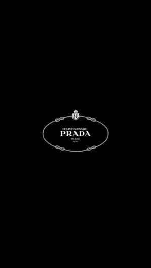 黑色背景上的白色Prada標誌 — 火影忍者海報 壁紙