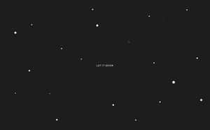 黑色背景，白色圓點和「Let it snow」文字 — 型格黑色 壁紙