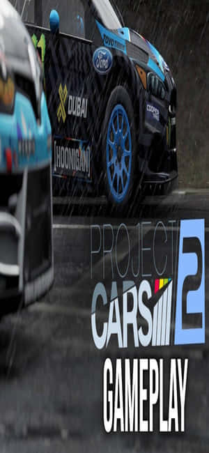 福特賽車在《Project Cars 2》遊戲中雨中疾馳。 — iPhone 18 Pro 壁紙