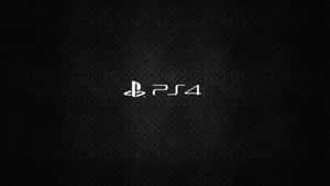PS4標誌在黑色鑽石紋板紋理背景上