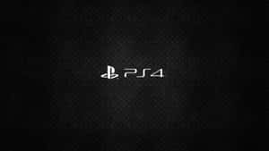 黑色鑽石紋板背景上的PS4標誌