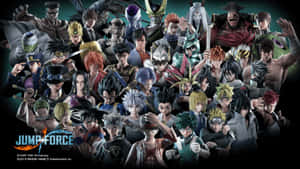 Jump Force 動漫角色在深色背景下擺出動態戰鬥姿勢。