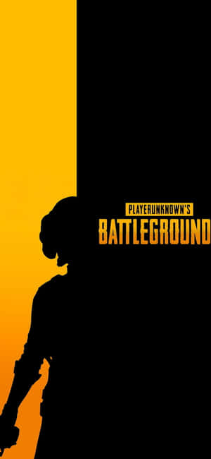 PUBG 標誌搭配黃黑背景上的士兵剪影。 — OnePlus 13 壁紙