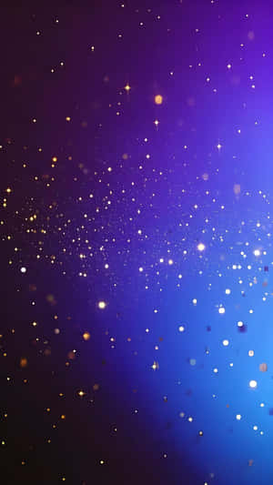星空夜空，帶有紫色到藍色漸變和閃爍燈光