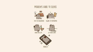Pusheen 貓咪提供自拍提示，如整潔背景和小心 photobomb。