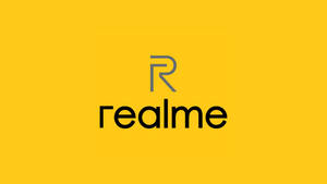 黃色背景上的 Realme 品牌標誌 — Realme 壁紙