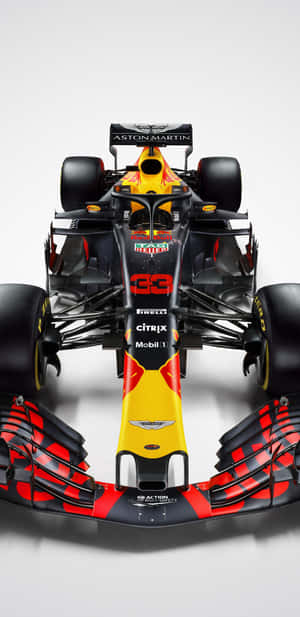 喺影樓由上而下睇到嘅Red Bull Racing一級方程式賽車。