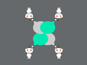 四個 Reddit 外星人角色圍繞對話氣泡