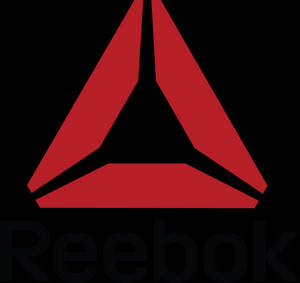 黑色背景上的紅色和黑色Reebok標誌。