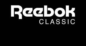 黑色背景上的白色Reebok Classic標誌文字 — 黑色 壁紙