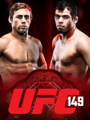 兩名赤裸上身的男性UFC拳手面向正面，帶有冠軍腰帶和UFC 149標誌。 — 搏擊會 GIF 壁紙