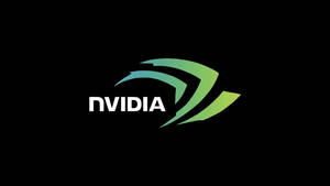 Nvidia 標誌，黑色背景上帶有綠色和藍色漸變。