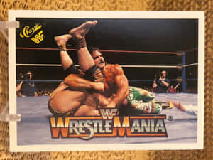 摔角手在WrestleMania活動期間在摔角場內執行腿部鎖定動作。