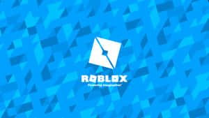Roblox 標誌在藍色幾何背景上