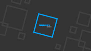 Roblox Studio 標誌在藍色正方形內，位於深灰色幾何背景上