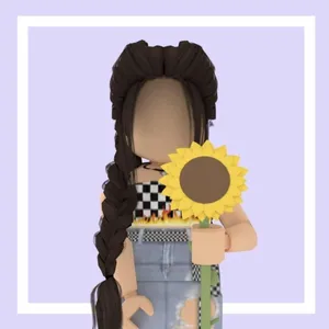 Roblox女孩角色手持向日葵