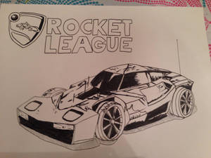 Rocket League賽車繪畫附遊戲標誌 — 火箭 GIF 壁紙