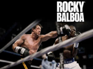 兩名拳擊手在擂台上，來自《Rocky Balboa》的戲劇性打鬥場景。 — 火影忍者海報 壁紙