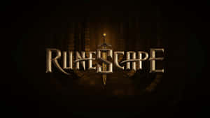 RuneScape 標誌，劍穿過黑暗石拱門中的字母