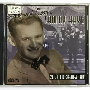 Sammy Kaye的搖擺音樂專輯封面，背景有管弦樂隊。