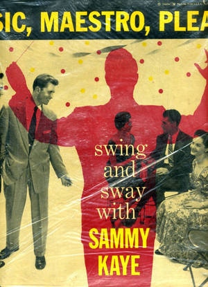 「Swing and Sway with Sammy Kaye」的復古專輯封面，包含跳舞人物和粗體文字。