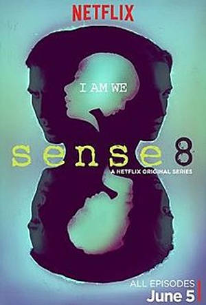 Sense8 Netflix 海報，帶有發光面孔剪影。
