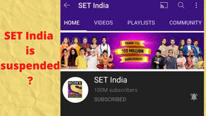 YouTube 頻道 SET India 以紫色橫幅和演員照片慶祝 1 億訂閱者。 — 紫色美學 壁紙
