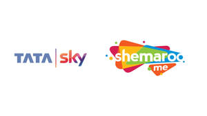 白色背景上的 Tata Sky 和 Shemaroc me 標誌 — 白色美學gif 壁紙