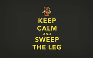 Keep calm and sweep the leg 眼鏡蛇標誌海報