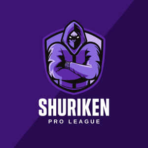 Shuriken Pro League 標誌，以紫色盾牌徽章中的連帽人物為特色。 — Xbox GIF 壁紙