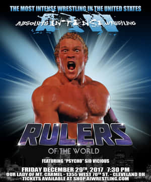 Absolute Intense Wrestling 活動的摔角手海報， featuring 'Psycho' Sid Vicious。