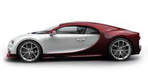 時尚的銀色和紅色Bugatti Chiron跑車在工作室拍攝中。 — 布加迪 壁紙