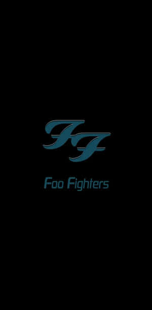 黑色背景上的藍綠色Foo Fighters標誌 — 街頭霸王 壁紙