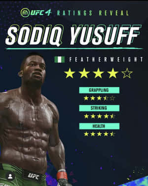 UFC 戰士 Sodiq Yusuff 在視頻遊戲評級揭曉中顯示統計數據。
