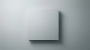 白色方形面板安裝在灰色牆上，帶柔和陰影