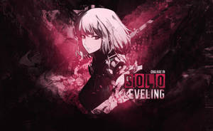來自《Solo Leveling》的動漫角色車海在發光的粉紅色戰鬥場景中。