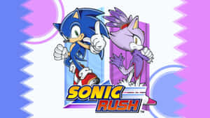 Sonic Rush 中的 Sonic 和 Rouge 以充滿活力的復古像素藝術風格呈現。 — 超音鼠 壁紙