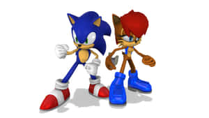 Sonic 與 Tails 以 3D 電子遊戲角色姿勢 — 超音鼠 壁紙