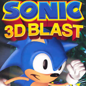 Sonic the Hedgehog 在 3D 電子遊戲封面上，帶有粗體標題文字。 — 超音鼠 壁紙