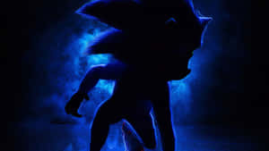 Sonic the Hedgehog 的藍色剪影，周圍有煙霧繚繞。 — 5120x2880 壁紙