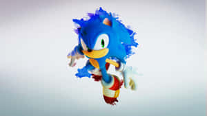 Sonic the Hedgehog 奔跑時帶有油漆飛濺效果。 — 超音鼠 壁紙