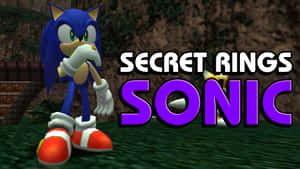 Sonic the Hedgehog 手持一個帶有文字 Secret Rings Sonic 的戒指。 — 超音鼠 壁紙