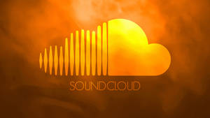SoundCloud標誌，帶有橙色聲波設計，背景是煙霧繚繞。 — 橙色美學 壁紙