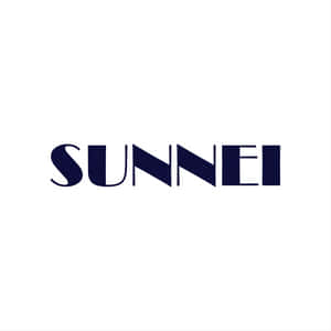 白色背景上的海軍藍色SUNNEI標誌
