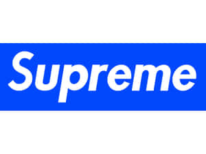 Supreme 品牌標誌，藍色背景上白色文字。