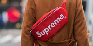 Supreme 女士紅色腰包