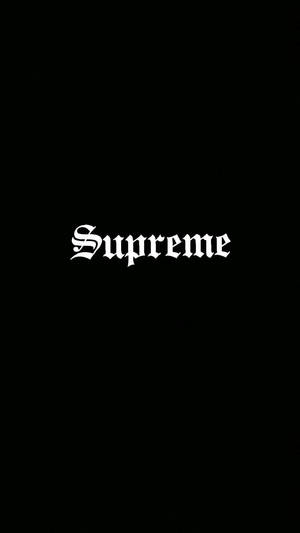 黑色背景上的白色Supreme標誌文字