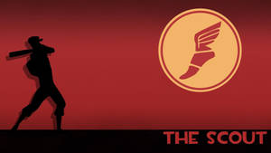 黑色棒球運動員剪影，手持球棒，帶有翼足標誌和文字 THE SCOUT，背景為紅色。