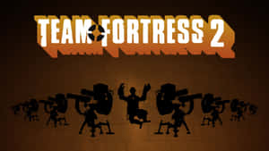 Team Fortress 2 遊戲標誌，下面有角色剪影